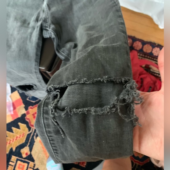 Madewell high rise curvy skinny ripped black jeans - Picture 3 of 4